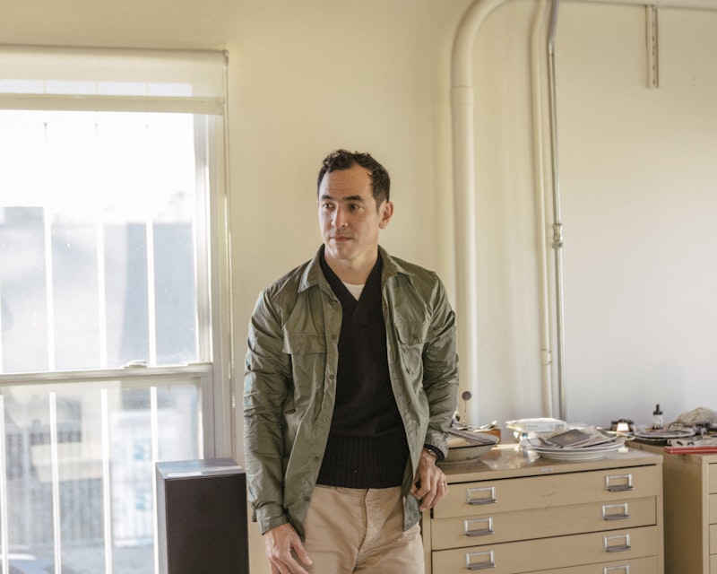 Geoff McFetridge in his studio